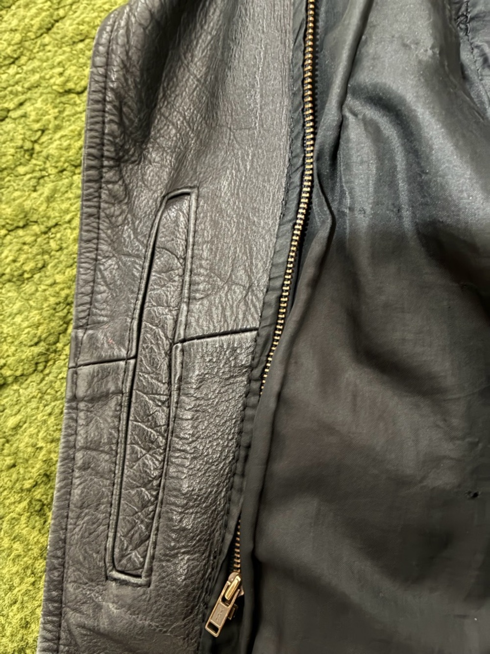 Vintage 1960s Black Leather Biker Jacket - Picture 16 of 16